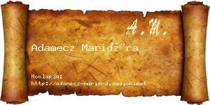 Adamecz Marióra névjegykártya